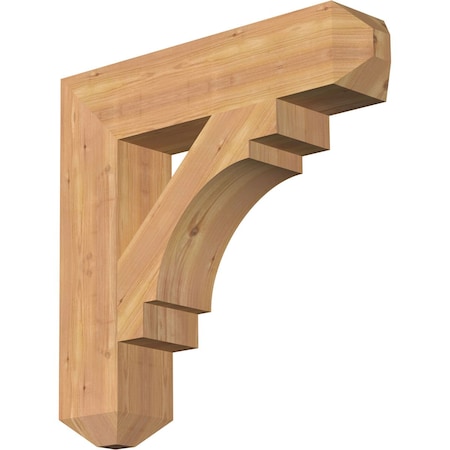 Merced Craftsman Smooth Bracket, Western Red Cedar, 5 1/2"W x 26"D x 26"H